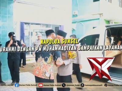 Laksanakan Silaturahmi dengan PW Muhammadiyah, Kapolda Sumsel Sampaikan Layanan 110