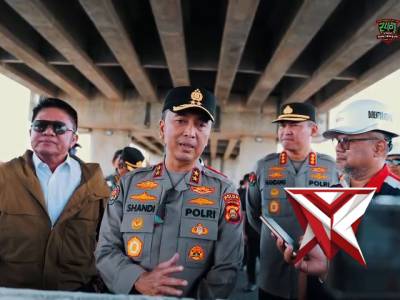 Kapolda Sumsel Melaksanakan Pengecekan Jalur Tol Kapal Betung