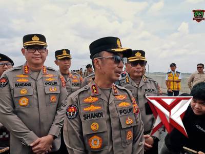 Kapolda Sumsel Melaksanakan Pengecekan Jalur Tol Kapal Betung