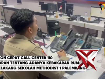 Respon Cepat Call center 110 Polda Sumsel Menindaklanjuti Laporan Masyarakat Ttg adanya Musibah Keba