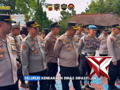 Apel pengecekan kelengkapan personil & kendaraan dinas polres Subang