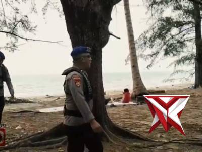 SATPOLAIRUD POLRES LINGGA PENGAMANAN OBJEK WISATA