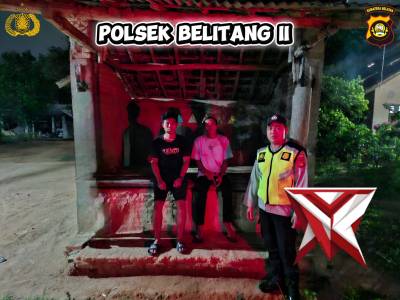 BHABINKAMTIBMAS POLSEK BELITANG II CEK KONTROL POS RONDA