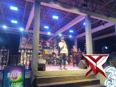 Kapolsek pemali memberi himbauan dalam kegiatan acara hiburan masyarakat desa pemali