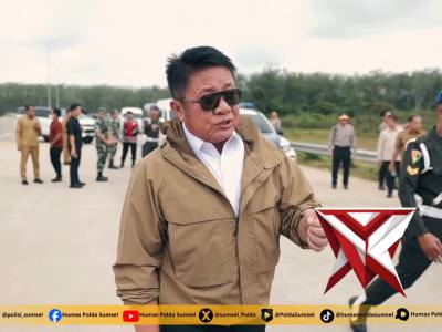 Kapolda Sumsel Melaksanakan Pengecekan Jalur Tol Kapal Betung