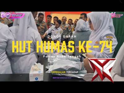 Polres Aceh Tengah Gelar Donor Darah, Wujud Kepedulian Sambut Hari Jadi Humas Polri ke-74