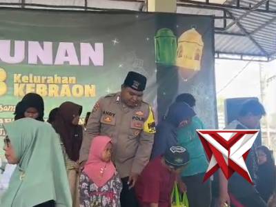 Polsek Karangpilang mengikuti giat santunan anak yatim