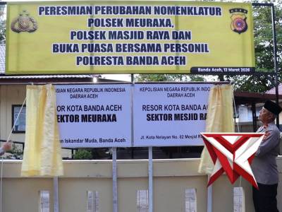 Wakapolda Resmikan Dua Polsek  Baru Pasca Perubahan Nomenklatur Jajaran Polresta Banda Aceh