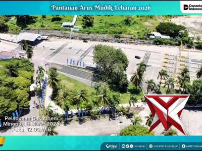 Live Report Pelabuhan Bakauheni via Drone Minggu, 15 Maret 2026 | Pukul 12.00 WIB