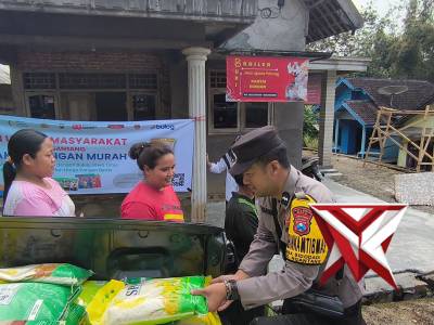 Menjelang hari kerdekaan Polsek Ngantang mengadakan pangan murah beras SPHP