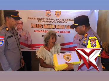 Polres MBD membagi bansos kepada masyarakat