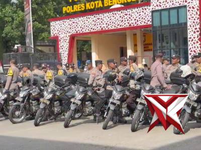 *Cek Kesiapan Operasional, Kapolresta Bengkulu Periksa Kendaraan Dinas Jajaran*