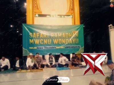 Personel Polsek Wonoayu hadiri Safari Ramadhan MWC NU Wonoayu   Masjid Anwar Husnudin