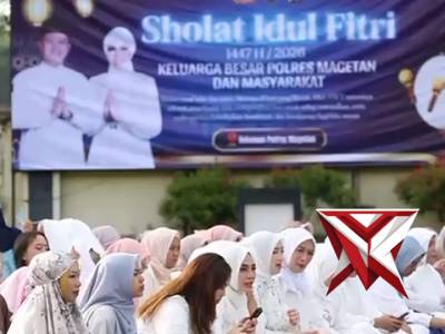 Sholat Idul Fitri & Pemberian Hadiah Polres Magetan