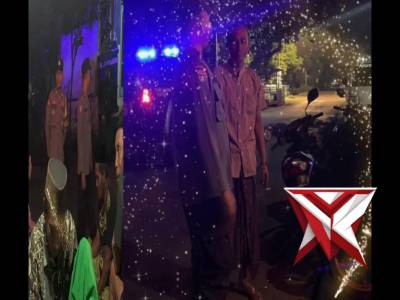 anggota Polsek mangaran melaksanakan patroli harkamtibmas