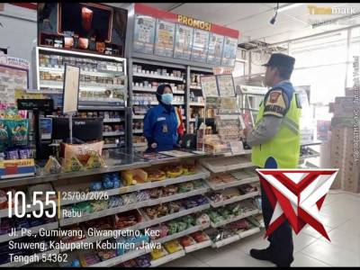 Patroli BLP siang anggota polsek Sruweng.