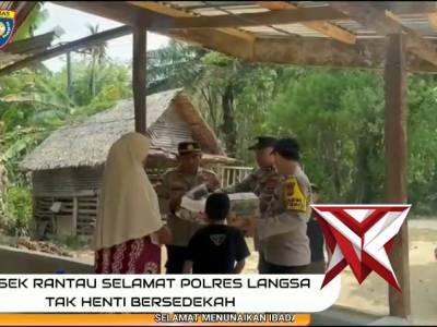 Bulan Penuh Berkah. Polsek Rantau Selamat Tak Henti Bersedekah