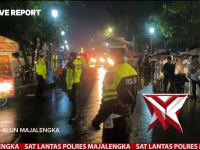 Live report malam perayaan idul Fitri di alun-alun Majalengka.