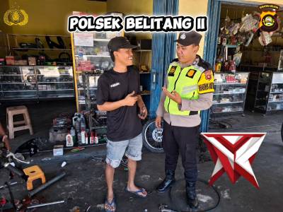 BHABINKAMTIBMAS POLSEK BELITANG II SOSIALISASI DAN MEMBERIKAN HIMBAUAN KAMTIBMAS