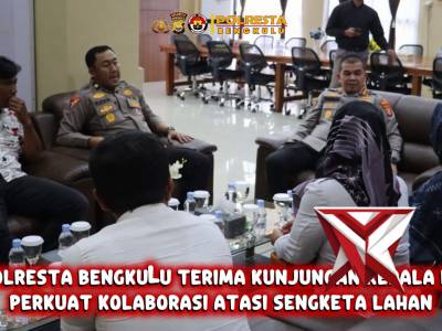*Kapolresta Bengkulu Terima Kunjungan Kepala BPN, Perkuat Kolaborasi Atasi Sengketa Lahan*