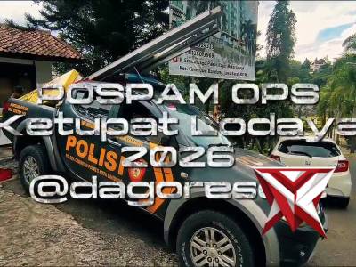 Polsek Dago melaksanakan kegiatan pembangunan Pos Pengamanan (Pos Pam) di kawasan Dago Resort