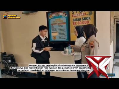 AIR MINUM GRATIS UNTUK PEMOHON SKCK