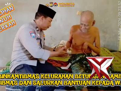*BHABINKAMTIBMAS KEL. BETUNGAN SAMBANG KAMTIBMAS & SALURKAN BANTUAN KEPADA WARGA*