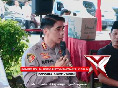 Kapolresta Banyuwangi Hadiri Peresmian Pasar Murah Koperasi Merah Putih