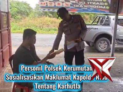 Sosialisasi Maklumat Kapolda Riau oleh Polsek Kerumutan