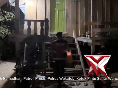 PATROLI PRESISI POLRES WAKATOBI KETUK PINTU SAHUR