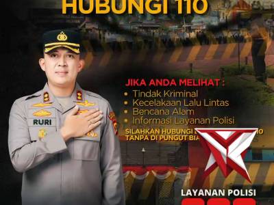 Jika Butuh Bantuan Polisi, Hubungi Layanan Polri 110