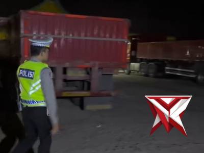 Kapolres ogan ilir kandangkan kendaraan sumbu 3