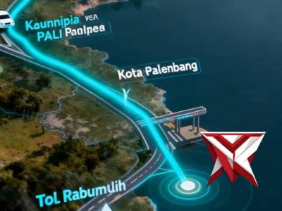 Polantas Polres Mura Memberikan petunjuk Arah Rute Arus Mudik dari Muara beliti menuju Palembang