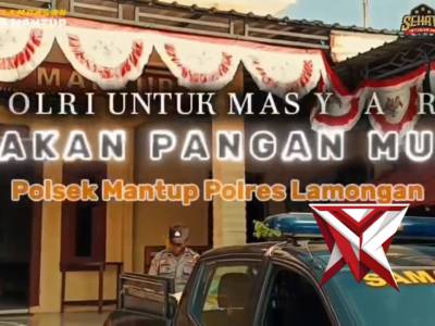Gerakan pangan murah Polsek Mantup Polres Lamongan - PoliceTube