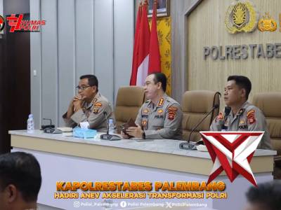 Kapolrestabes Palembang Hadiri Anev Akselerasi Transformasi Polri yang Dipimpin Wakapolri