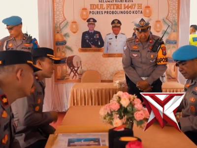 Pengecekan Pos Pam Ketupat Semeru 2026 Polres Probolinggo Kota oleh Div propam Polri.