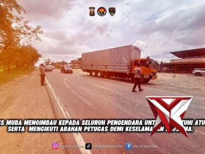 Penyekatan sumbu 3 keatas polres muba