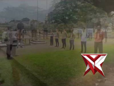 Apel pagi personil Polsek pampangan