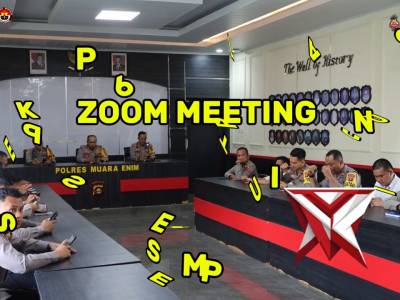 Zoom Meeting Anev Ops Ketupat Musi 2026 Pimpinan Kapolda Sumsel
