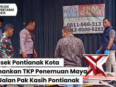 Polsek Pontianak Kota Amankan TKP Penemuan Mayat di Jl Pak Kasih Pontianak