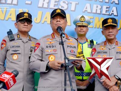 Kunjungan Kerja Wakapolri di Pos Pam Terpadu KM57
