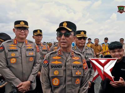 KAPOLDA SUMSEL PENGECEKAN JALUR MUDIK TOL KAPAL BETUNG - PoliceTube