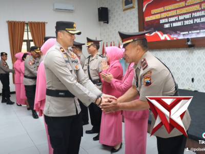 Sertijab dan korp rapot, Polres Kebumen Rotasi Empat Kapolsek