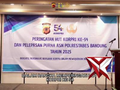 Polrestabes Bandung Melaksanakan Kegiatan Peringatan HUT KORPRI Ke-54 tahun 2025