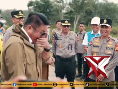 Kapolda sumsel Melaksanakan Pengecekan Jalur Tol Kapal Betung.