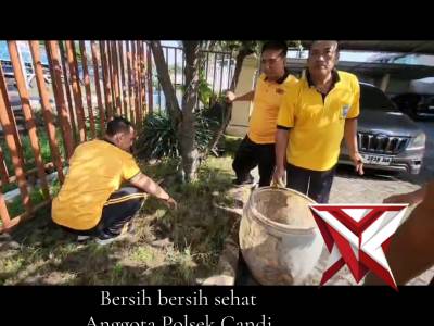 Bersih bersih sehat polsek Candi