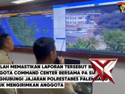Respon Cepat Call center 110 Polda Sumsel Menindaklanjuti Laporan Masyarakat Ttg adanya Musibah Keba