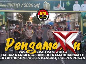 pengamanan pasar tumpah ramadhan oleh polsek bangko