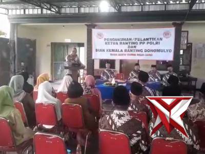 PENGUKUHAN / PELANTIKAN KETUA RANTING PP POLRI DAN DIAN KEMALA RANTING DONOMULYO
