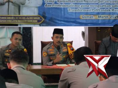 Polres Demak Gelar Pengajian Nuzulul Quran dan Salurkan 3 Ton Zakat Fitrah